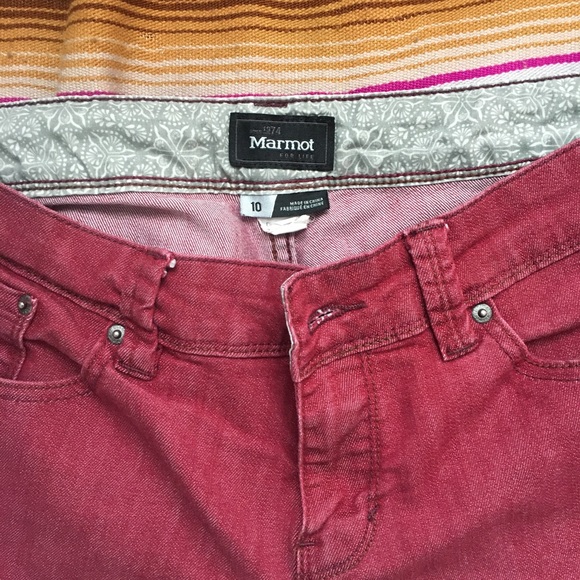 Womens Marmot Pants maroon size 10 - Picture 2 of 8